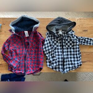 Boys Flannel Hooded Zip Up